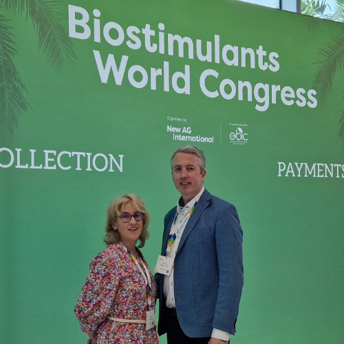Kristen and David at the Biostimulants world congress